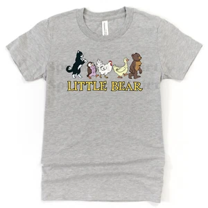 Little Bear Logo Cat Owl Hen Duck 90s Animated TV Show Retro Youth T-Shirt - Picture 1 of 18