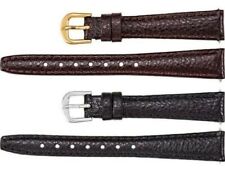 Ladies Regular Textured Calf Leather Semi-Padded Watch Strap Band