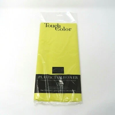 Touch Of Color Yellow Plastic Tablecover - 54 x 108 - Mimosa - Image 1 of 3