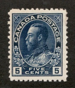 1912 Canada Sc# 111 - 5¢ (possibly indigo) Admiral of the Fleet - MH - Picture 1 of 1