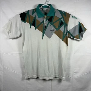 Polo de Colección Hang Ten Hombre Azteca Geomética Talla M Surf Camisa Bordada Logotipo EE. UU. - Imagen 1 de 15