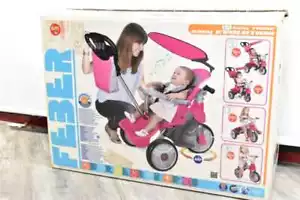 Triciclo Feber Easy Evolution 4 In 1 Rosa Nero Da 10 A 36 Mesi Con Accessori - Imagen 1 de 3