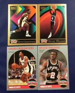 1990-91 Hoops Skybox DAVID GREENWOOD & REGGIE WILLIAMS Lot 4 San Antonio Spurs