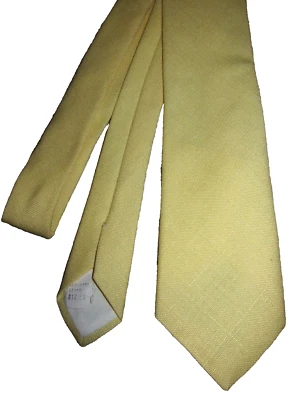 Corbata de cuello de lino amarillo marca Hardy Amies of London de colección ¡con precio original! Foto 1 de 4