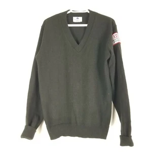 VF Imagewear Men's Black Sweater Size M-L Elbow Patches Army Corps Patch - Picture 1 of 6