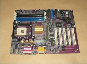 MOTHERBOARD ECS P4S5A/DX – SOCKET 478 ATX – INTEL PENTIUM 4 CPU 2.4 GHz – TESTED - Picture 1 of 8