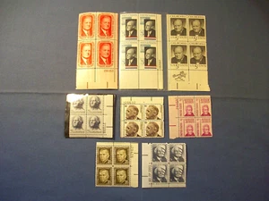 FAMOUS PEOPLE US PLATE BLOCKS  8 blocks  2cents -20 cents MNH - Picture 1 of 4