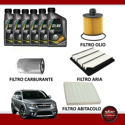 Kit tagliando Fiat Freemont 2.0 JTD Multijet 103 120 kw 6lt olio Selenia WR 5w30 - Imagen 1 de 4