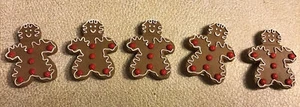 Vintage 1996 Spring Lotus 5 Gingerbread Button Covers - Picture 1 of 3