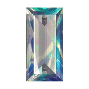 0,33 ct 5x3,5 mm corte baguette sintético azul moissanita piedra de nacimiento de septiembre - Imagen 1 de 7