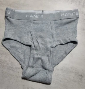 Hanes Comfort Soft Boys Cotton Brief Stretch Boy Grey Gray Solid Medium M NWOT - Picture 1 of 9