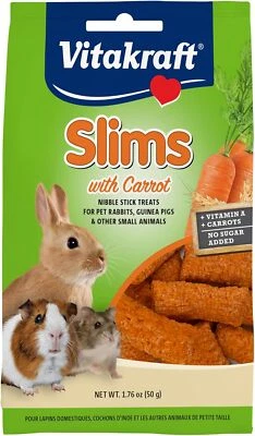 Crispy Nibble Stick Treat for Small Animals Carrot Flavor 1.76 oz