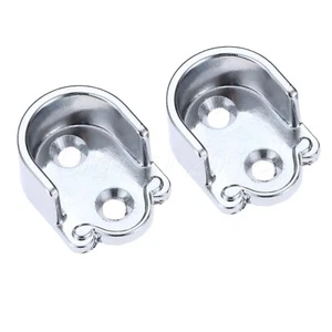 2pcs Wardrobe Hanging Clothes Pipe Holder Closet Rod Rail End Supports Bracket - Picture 1 of 10