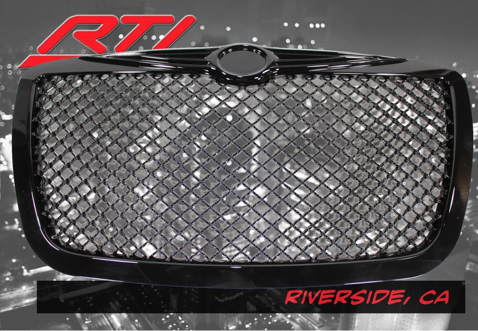 Parrilla de malla de panal negra brillante para Chrysler 300 300C Touring Limited SRT8 para 05-10 Foto 1 de 1