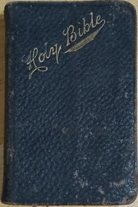 Antique Holy Bible Old and New Testaments - Pocket Size - Picture 1 of 3
