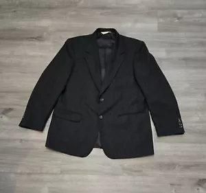 Evan-Picone Mens Black Striped Sport Coat Blazer 100% Wool Size: 43R - Picture 1 of 8