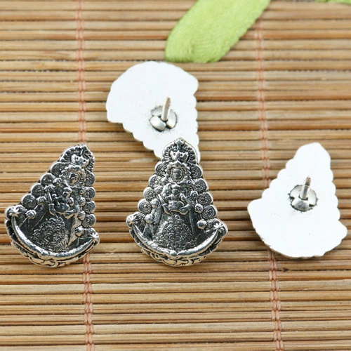 4pcs tibetan silver religious NTRA SRA DEL pushpins finding EF2391 - Image 1 of 1