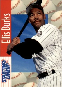 1997 Kenner Starting Lineup Card Ellis Burks Colorado Rockies - Picture 1 of 2