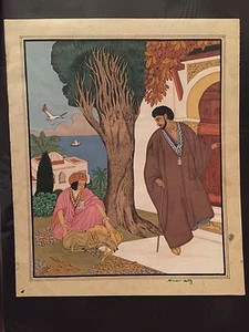 Pochoir Drucke handkolorierte Innenillustrationen französische Mode 20er Jahre Teller - Bild 1 von 1