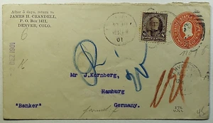 1901 8c SC #272 Grant on #U362 2c Uprated Washington Postal Stationery Cover - Picture 1 of 2
