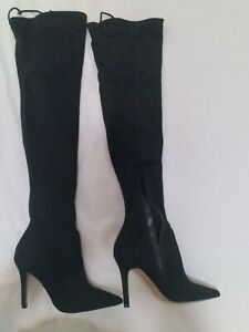 New ALDO Black Suede Over the knee Boots 7 M