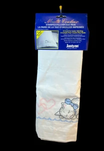 Kitty Cat Counted Cross Stitch Pillow Case set Kit 21-170 Vintage Janlynn - Picture 1 of 3