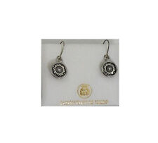 Damascene Silver Star of Redemption Round Drop Earrings by Midas of Spain 9113