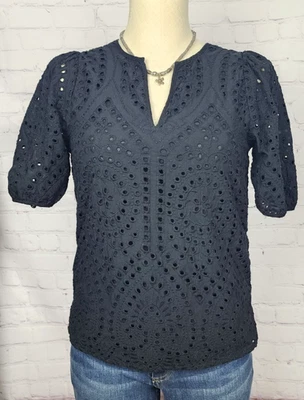 Banana Republic 衬衫孔眼黑暗仙女奇思索波西米亚西部嬉皮士 XS 码 — 第 1/4 张图片