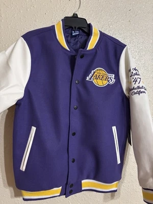 Chaqueta Universitaria Los Angeles Lakers Jv 47 Club Hombre Pequeña Foto 1 de 4