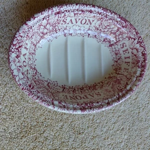 Masons Crabtree & Evelyn Red White Pattern Soap Sapone, Savon, Seife, Dish vgc - Picture 1 of 8