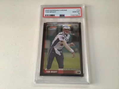 Tom Brady 2003 Bowman Chrome #14 New England Patriots PSA 10 gemas como nuevo...GOAT... Foto 1 de 2
