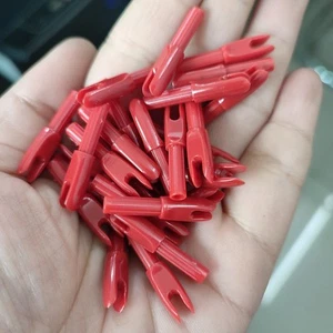 50X Archery Arrow Nocks ID4.2mm Insert Tips Arrow Shaft Tails Plastic Target - Picture 1 of 24