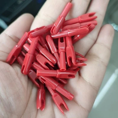 50X Archery Arrow Nocks ID4.2mm Insert Tips Arrow Shaft Tails Plastic Target - Image 1 of 4