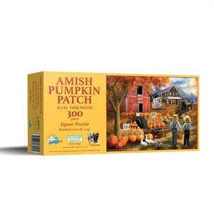 SunsOut Amish Pumpkin Patch 300 pc Halloween Jigsaw Puzzle - Picture 1 of 1
