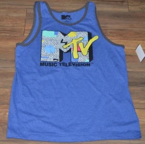 MTV Tank Top Mens Officially Licensed Music Television Sleeveless T-Shirt Tee - Picture 1 of 2