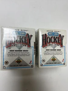 NHL Hockey High Number Series 91-92 Upper Deck 200 Card Set NEW SEALED 2 Box Lot - Picture 1 of 3