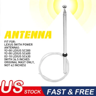 For Lexus SC300 SC400 SC430 Power Antenna Aerial Mast Replacement Cord kit - Image 1 of 4