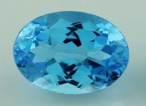 MAN MADE BLUE TOPAZ 6 x 4 MM OVAL CUT 2 PIECE SET BEAUTIFUL COLOR AAA - Picture 1 of 1