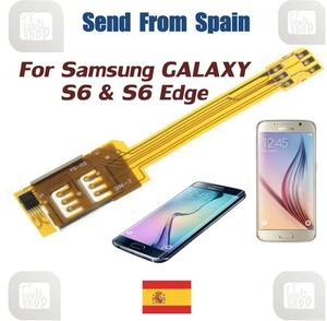 Double SIM Card Adattatore for Samsung Galaxy S6, S6 EDGE, Alpha, A3, A5 and A7 - Zdjęcie 1 z 1