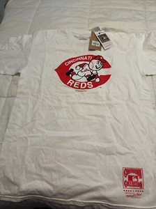 Mitchell & Ness Cincinnati Reds Logo T-shirt Cooperstown Collection Size L NWT - Picture 1 of 9