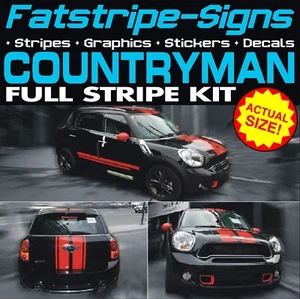 para adaptarse CALCOMANÍAS GRÁFICAS MINI COUNTRYMAN RAYAS PEGATINAS MINI ONE COOPER S FUNCIONA - Imagen 1 de 2