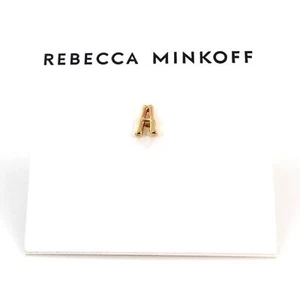 Rebecca Minkoff Gold " A " Initial Earring #RM322 - Picture 1 of 2