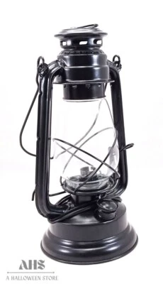 Hurricane Lantern Hanging Emergency Camping Oil Lamp Light, Black - Image 1 of 4
