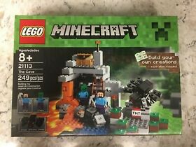 Lego Minecraft The Cave 21113 Complete, Pre-owned w/box & Instructions