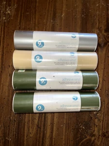 Adhesive Vinyl 4 PACK Bundle 4 Rolls 9" x 10ft. Vinyl for Craft Sign Cutter - Picture 1 of 1