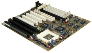 Motherboard PC Chips M547 Socket 7 2x Sdram 4x Simm 3x Isa 4x PCI - Picture 1 of 2