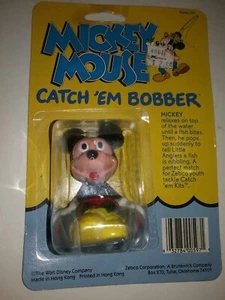 VTG Mickey Mouse Catch 'Em Bobber Walt Disney Zebco Kids Hong Kong Fishing - Picture 1 of 8
