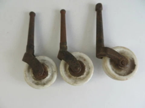 Vintage Casters Ceramic Wheels Lot of 3   #12421 Cover