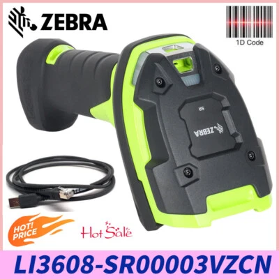 Zebra LI3608-SR00003VZCN Handheld 1D Barcode Scanner Linear Imager W/ USB Cable - Image 1 of 4