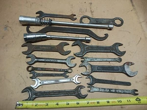 VINTAGE TRIUMPH DIN HAZET BMW BENZ WRENCH TOOL KIT ITEMS - Picture 1 of 5